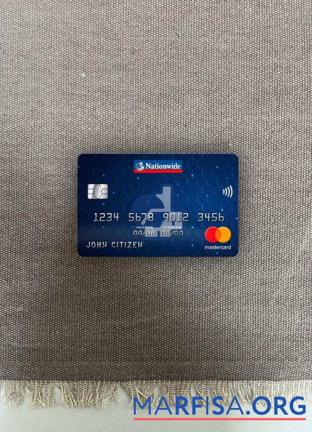Blank United Kingdom Nationwide bank mastercard photolook front real example